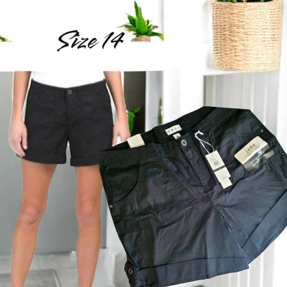 black cargo shorts size 14 new with tags